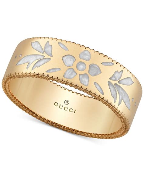 gucci enamel flower ring|Gucci ring band.